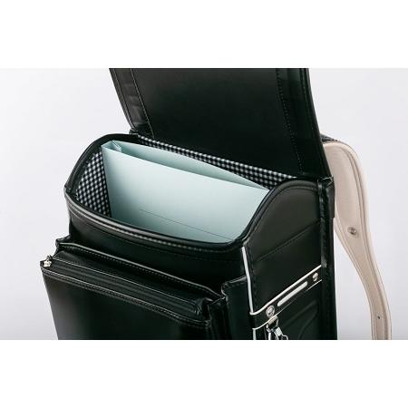 【数量限定アウトレット品】 ふるさと納税 牛革ランドセル　色：ツヤケシ黒（フラットファイル対応サイズ） 愛知県春日井市 【VQL2130080302】(75000円)