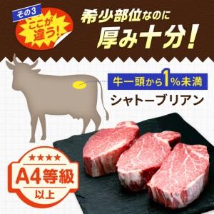 ふるさと納税 【12回定期便】博多和牛シャトーブリアン 400g（200g×2） 広川町 / 肉のくま出どころ屋株式会社[AFCN021] 福岡県広川町