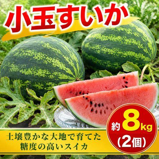 ふるさと納税 小玉 すいか 2個 約8kg 高糖度 スイカ 西瓜 千葉県東金市
