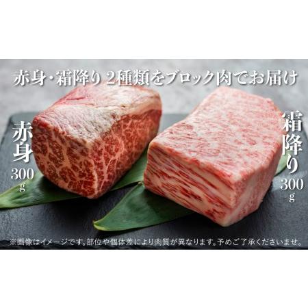 ふるさと納税 訳あり 飛騨牛ブロック [塊] 計600g 霜降り肉 赤身肉 ブロック肉 300g×2 食べ比べ 部位お任せ 不揃い BBQ 焼肉 焼き肉 ロース.. 岐阜県白川村 300g 真空パック