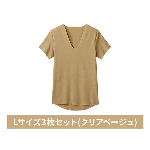 ふるさと納税 インナー グンゼ Vネック クリアベージュ L インナー 京都府宮津市