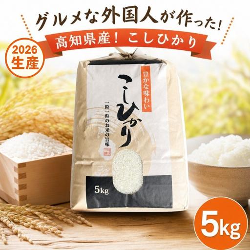 ふるさと納税 こしひかり 白米 新米 5kg 2026年産[0941-3] 高知県黒潮町