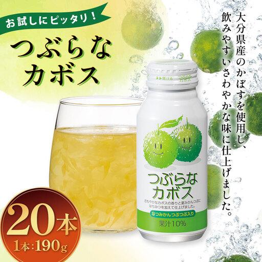 ふるさと納税 [ふるなび限定] お試しにピッタリ! つぶらなカボス 190g×20本セット 大分県竹田市