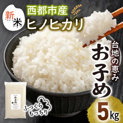 ふるさと納税 [先行受付]令和8年産ひのひかり5kg〜台地の恵み『お子め』〜西都市産[※10月以降順次発送]精米済み[59-2a] 宮崎県西都市