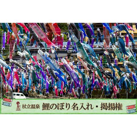 ふるさと納税 杖立温泉　名入れ鯉のぼり掲揚権 熊本県小国町