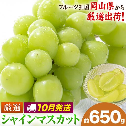 ふるさと納税 [10月発送]シャインマスカット 約650g(1房) 岡山県笠岡市