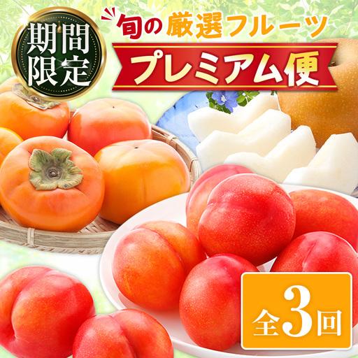 ふるさと納税 旬の厳選フルーツ プレミアム便 [全3回](柿/プラム/梨)2026年10月下旬開始 E268-03 宮崎県新富町