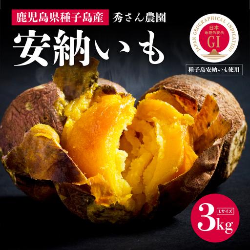 ふるさと納税 種子島 安納いも 3kg(Lサイズ:300g〜400g)(秀さん農園)さつまいも 本場 安納芋 安納紅 安納こがね さつま芋 甘い ねっと.. 鹿児島県南種子町