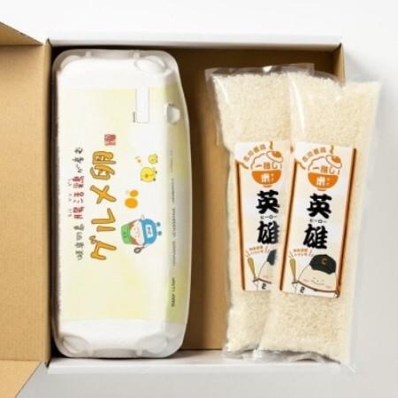 ふるさと納税 極上!卵かけご飯(TKG) 新鮮吉川養鶏のグルメ卵10個、米ヒーロー(単一原料米2合×2本)セット[1767575] 岐阜県羽島市