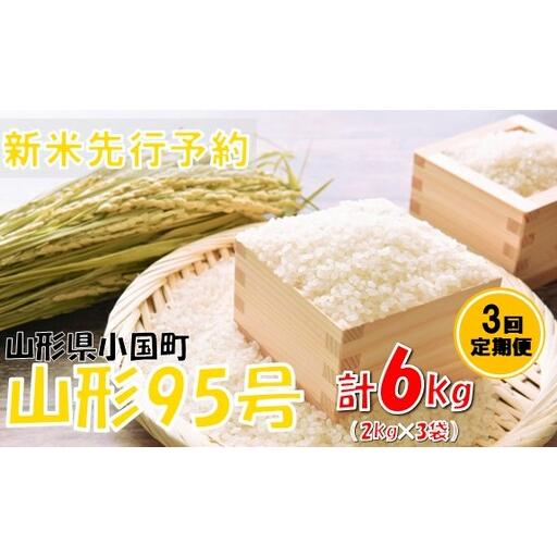 ふるさと納税 [3回定期便][令和8年産米 先行予約]山形95号2kg 計6kg おぐにのこめ 山形県小国町