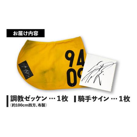 ふるさと納税 【父の日】【JRA】調教用ゼッケンと騎手サイン色紙 (栗東