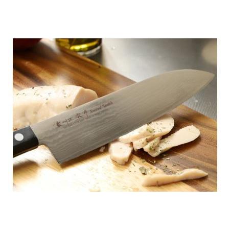 ふるさと納税 【濃州正宗作　ダマスカス三徳包丁】　70年以上の歴史ある工場がつくる本格派のダマスカス包丁　H10-76 岐阜県関市