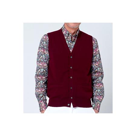 ふるさと納税 日本製 ワイン カシミヤ100 前開きベスト ワイン 2lサイズ 0797 大阪