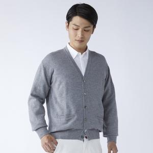 ふるさと納税 日本製 ファッション カシミヤ100 カーディガン メンズファッション ライトグレー Sサイズ カーディガン