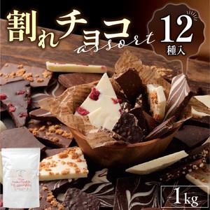 ふるさと納税 割れチョコアソート 12種（準チョコレート）1kg 〔Dw005