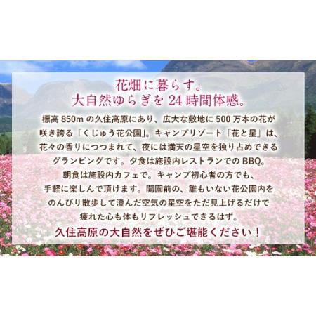 在庫一掃最安挑戦 楽天市場 ふるさと納税 くじゅう花公園 グランピング 花と星宿泊 セールsale