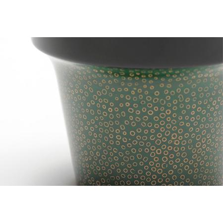 ふるさと納税 aeru 津軽塗りの こぼしにくい【コップ】（緑七々子塗り）食器 津軽塗 湯呑 湯呑み 湯のみ ぐい呑み ベビー 赤ちゃん 子供 介護 高.. 青森県弘前市_1