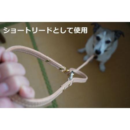 ふるさと納税 本革製犬用リード（ステッチ入り・カラビナ付き）　レンガ（1.2cm） 山口県山陽小野田市 - 3