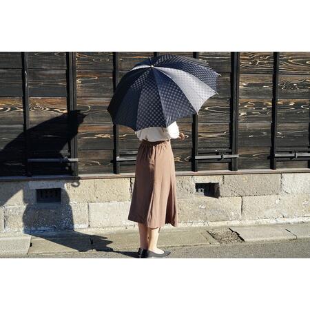 ふるさと納税 雪華模様のオリジナル傘（サイズ60cm）「もらっても、贈っても喜ばれる傘」カラー：ブラック _BL05 茨城県古河市の画像