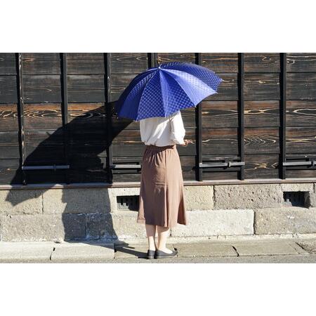 ふるさと納税 雪華模様のオリジナル傘（サイズ60cm）「もらっても、贈っても喜ばれる傘」カラー：ネイビー _BL06 茨城県古河市の画像
