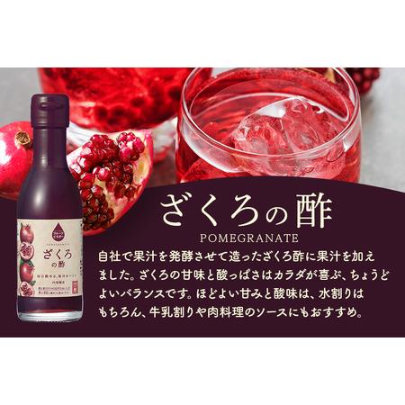 ふるさと納税 内堀醸造 フルーツビネガー飲み比べセット 360ml×3本 果実酢 有機りんご ぶどうとブルーベリー ざくろ 飲む酢 岐阜県八百津町の画像