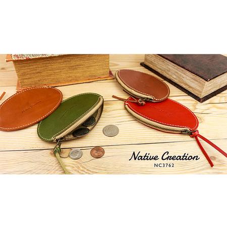ふるさと納税 Native Creation マルチポーチ NC3762 栃木レザー【納期1〜3カ月】 ファッション小物 本革 工芸品  OLIVE 奈良県大和郡山市の画像
