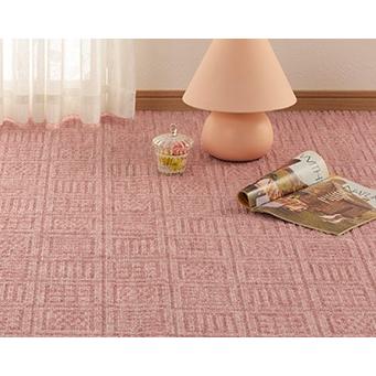 ふるさと納税 日本製 カーペット 正方形 4.5帖 約261×261cm ローズ 1枚 600017345型 [3823] 大阪府泉大津市の画像