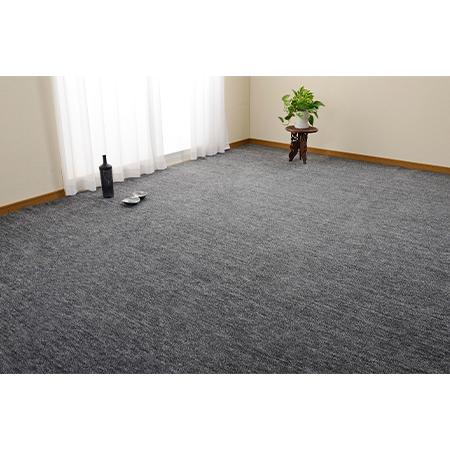 ふるさと納税 日本製 カーペット 正方形 8帖 約352×352cm ブラック 1枚 600017680型 [3836] 大阪府泉大津市の画像