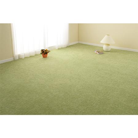ふるさと納税 日本製 カーペット 正方形 8帖 約352×352cm グリーン 1枚 600017780型 [3840] 大阪府泉大津市の画像