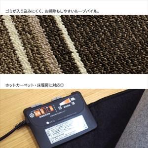 ふるさと納税 日本製 撥水・防汚 カーペット ブラウン 1枚 約220×250cm 600022201型[1125] 大阪府泉大津市の画像