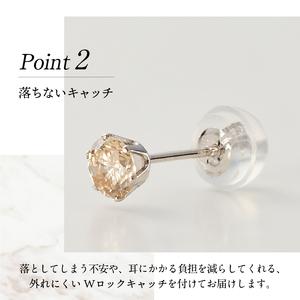 ふるさと納税 【即納】プラチナ　0.20Ｘ0.20CT ダイヤ　ピアス　403134（403462） 山梨県甲府市の画像