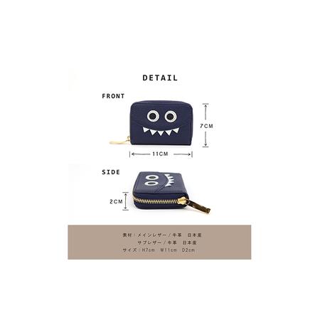 ふるさと納税 思わず誰かに見せたくなるモンスターマルチケース/ミニ財布 ファッション小物 キャラクター ネイビー 兵庫県姫路市_3