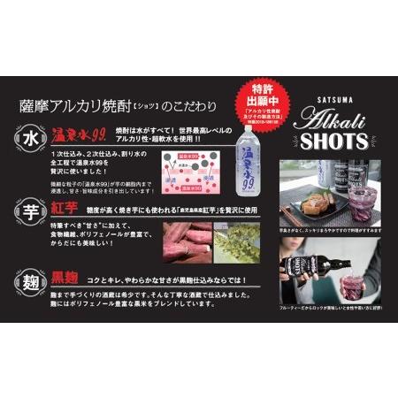 ふるさと納税 B2-0834／温泉水と紅芋で作った芋焼酎「薩摩アルカリ焼酎（4合）」6本セット 鹿児島県垂水市 薩摩アルカリ焼酎 4合