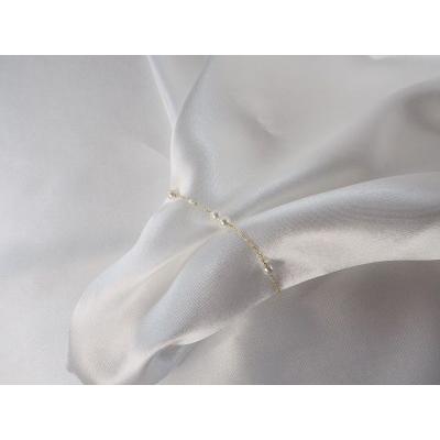 ふるさと納税 K18 イエローゴールド あこや真珠 ステーション パールブレスレット 　4.0-5.0ｍｍ 【No.67】 山梨県甲府市の画像
