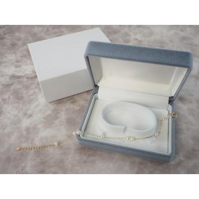 ふるさと納税 K18 イエローゴールド あこや真珠 ステーション パールブレスレット 　4.0-5.0ｍｍ 【No.67】 山梨県甲府市の画像