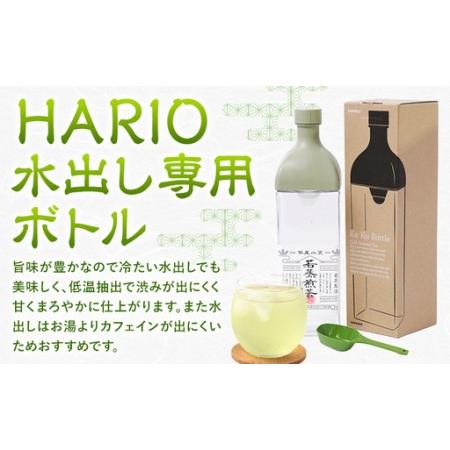 ふるさと納税 若蒸煎茶 上煎茶 セット 水出しボトル ハリオ 80g 柳田製茶《30日以内に出荷予定(土日祝除く)》鹿児島県 さつま町 ティーパッ.. 鹿児島県さつま町
