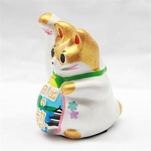 ふるさと納税 開運!招き猫ひーにゃん(別府湾1) AN01_猫雑貨 置物 猫グッズ ハンドメイド  開運  猫  まねき猫  招福  インテリア  お土産  ネコ_.. 大分県日出町の画像