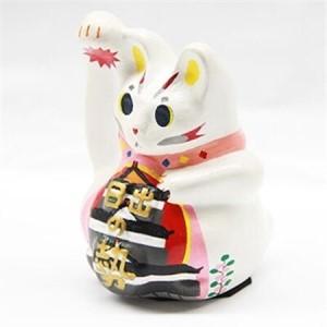ふるさと納税 開運!招き猫ひーにゃん(お城1) AN04_猫雑貨 置物 猫グッズ ハンドメイド  開運  猫  まねき猫  招福  インテリア  お土産  ネコ_【.. 大分県日出町の画像