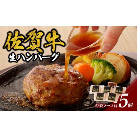 ふるさと納税 丸福 ハンバーグ 5個(5月配送)/ 佐賀牛 ハンバーグ [A113-05] 佐賀県玄海町