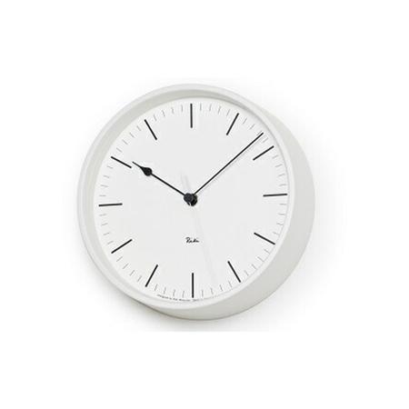ふるさと納税 RIKI STEEL CLOCK［電波時計］/ホワイト（WR08-24 WH） レムノス Lemnos 時計 装飾品 民芸品 工芸品 伝統技術 インテリア  FAD-058.. 富山県高岡市_1