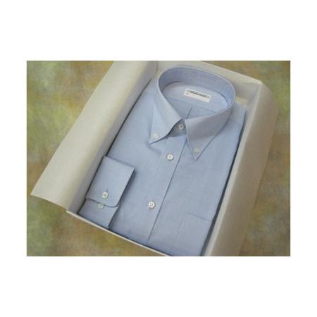 ふるさと納税 [生地:ロイヤルオックス]オーダーワイシャツ-川西町産貝ボタン使用-白蝶貝 奈良県川西町