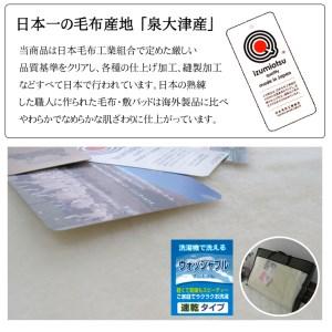 ふるさと納税 C.R.P加工 メリノウール敷きパッド シングル アイボリー 1枚 31000IV [2358] 大阪府泉大津市_2