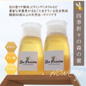 ふるさと納税 KYOTOTANGOHONEY森の百花蜜純粋天然ハチミツ３００ｇ（ボトル）×２本 ボトル入り はちみつセット 非加熱 天然 ハチミツ は.. 京都府京丹後市の画像