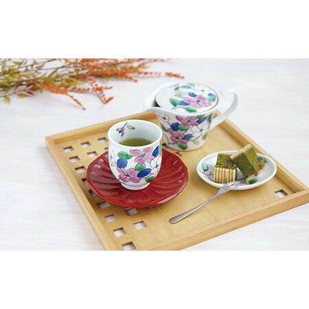 ふるさと納税 有田焼 花もよう(ハナミズキ)ティーセット よう楽庵・たかす A45-90 佐賀県有田町の画像