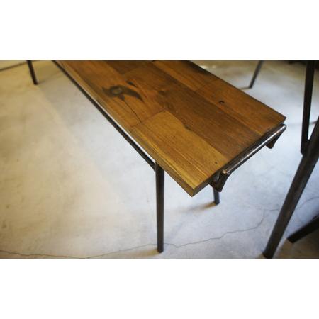 ふるさと納税 家具 gleam カヌーの古材ベンチ(kanoホワイト) / 鉄脚キャップ付き ハンドル付き ベンチ 椅子 家具 インテリア カヌー 古材 チ.. 神奈川県秦野市_3