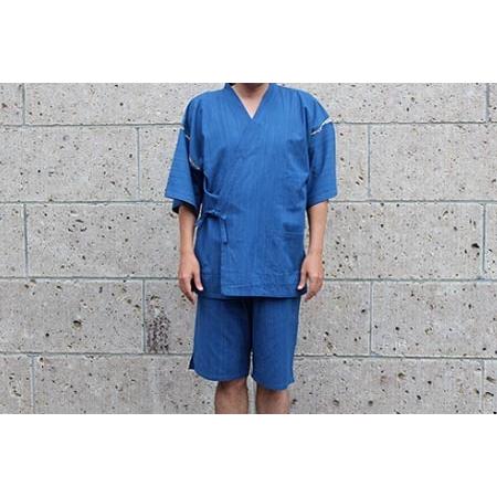 【売り切りお値下げ】 ふるさと納税 武州正藍染　甚平（じんべい）　あさぎ 埼玉県羽生市 【O1079198500】(38000円)