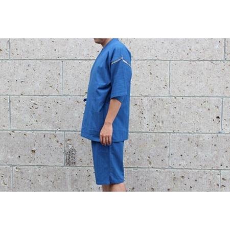 【売り切りお値下げ】 ふるさと納税 武州正藍染　甚平（じんべい）　あさぎ 埼玉県羽生市 【O1079198500】(38000円)