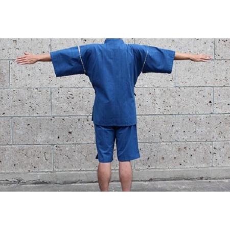 【売り切りお値下げ】 ふるさと納税 武州正藍染　甚平（じんべい）　あさぎ 埼玉県羽生市 【O1079198500】(38000円)