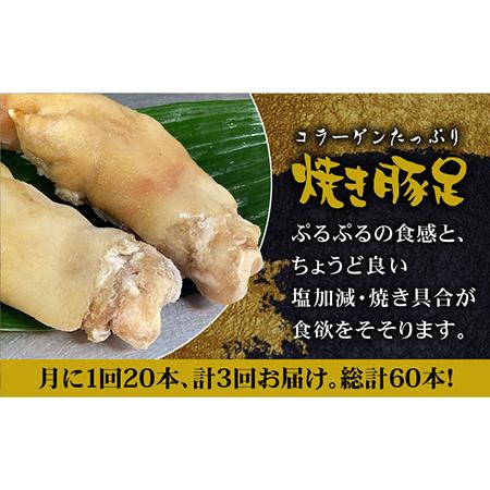 ふるさと納税 ≪地元人気店の味≫とろけるとんそく【3回定期便】国産焼き豚足たっぷり20本セット[FCJ025] 佐賀県吉野ヶ里町の画像