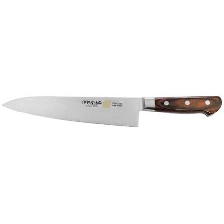 ふるさと納税 H40-31 牛刀包丁210mm 伊勢屋治平 モリブデン鋼 口金付 マホガニーパッカー柄 (B-4) 岐阜県関市の画像